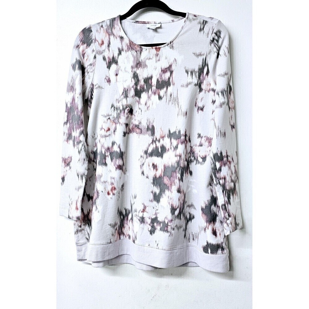 J JILL Pure Jill White Super Soft Long Sleeve Pullover Women Shirt Sweater Cozy